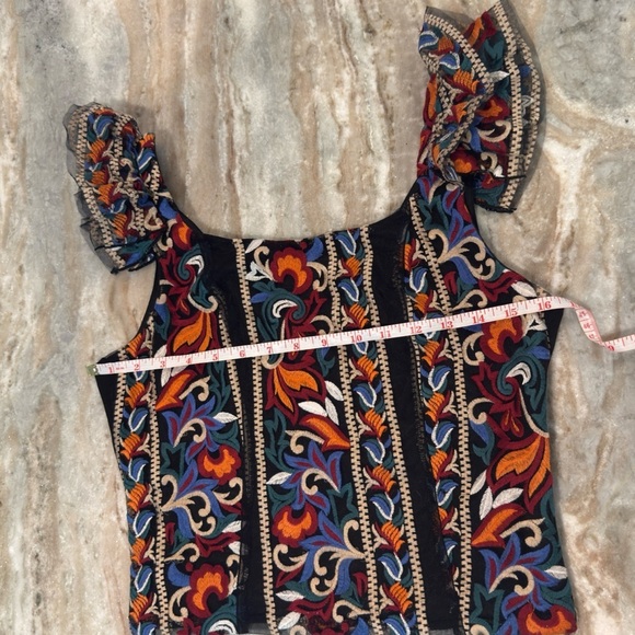 Women’s ANTHROPOLOGIE Eva Franco Florence embroidered corset top- Size Small - Picture 9 of 14